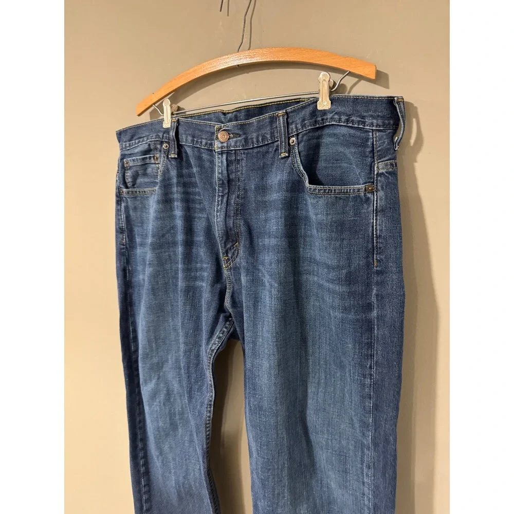 Levi Strauss Co Mens 569 W38xL30 Dark Wash Straight Loose Fit Denim Jeans